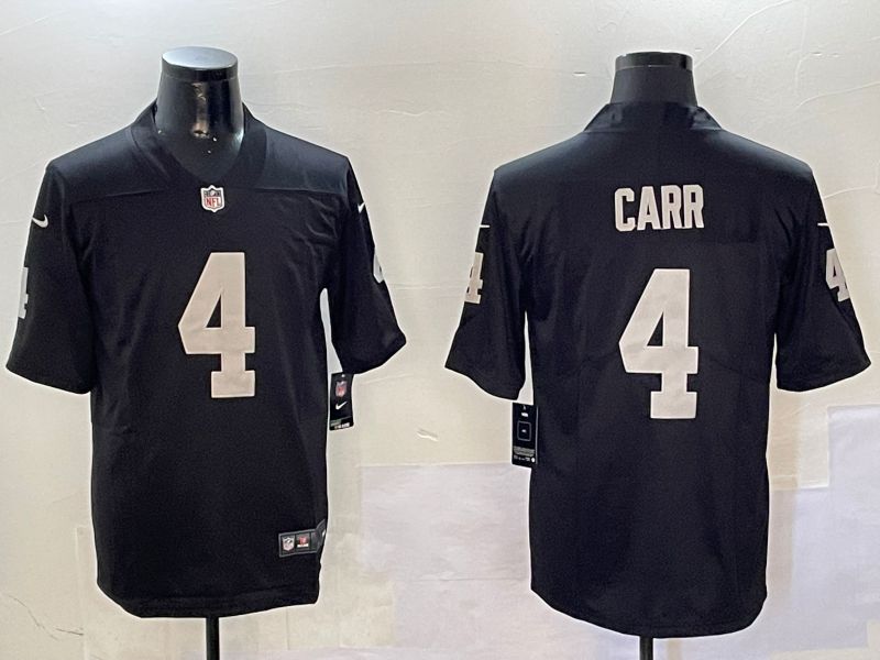 Men Oakland Raiders #4 Carr Black Second generation 2024 Nike Limited NFL Jersey style 0108->oakland raiders->NFL Jersey